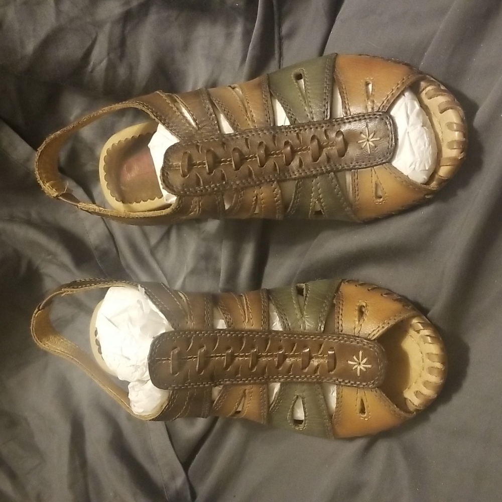 Pikolinos Leather Heel Sandals